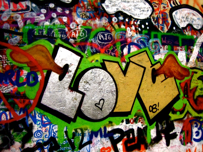 John Lennon wall, tag done while I was there