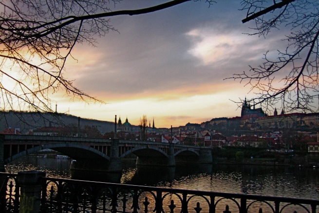 Prague Castle across the river